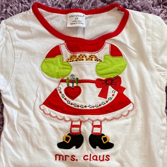 Girls 5t Mrs Claus Christmas pajama set - Picture 13 of 13